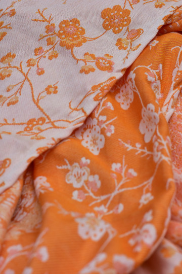 Yaro Flowersnake Duo Honey Orange Tencel Ring Sling | Slingomama