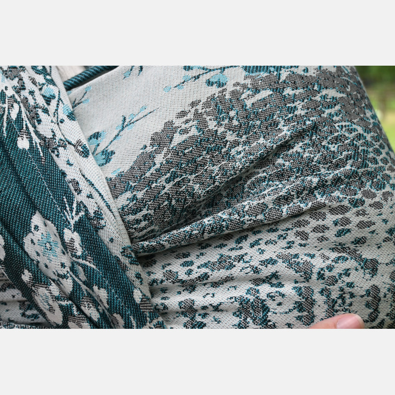 Yaro Flowersnake Duo Black Blue Wool - Geweven Draagdoek