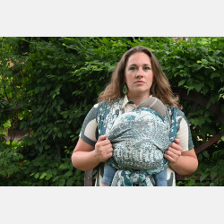 Yaro Flowersnake Duo Black Blue Wool - Woven Baby Wrap
