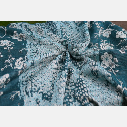 Yaro Flowersnake Duo Black Blue Wool - Geweven Draagdoek