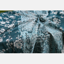 Yaro Flowersnake Duo Black Blue Wool - Woven Baby Wrap