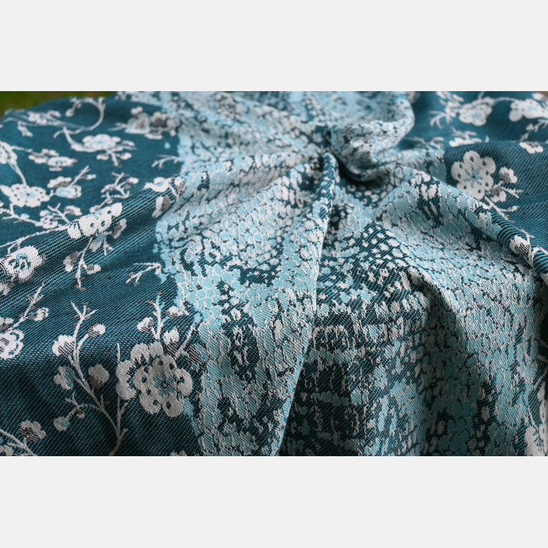 Yaro Flowersnake Duo Black Blue Wool - Geweven Draagdoek