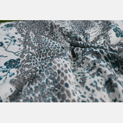 Yaro Flowersnake Duo Black Blue Wool - Geweven Draagdoek