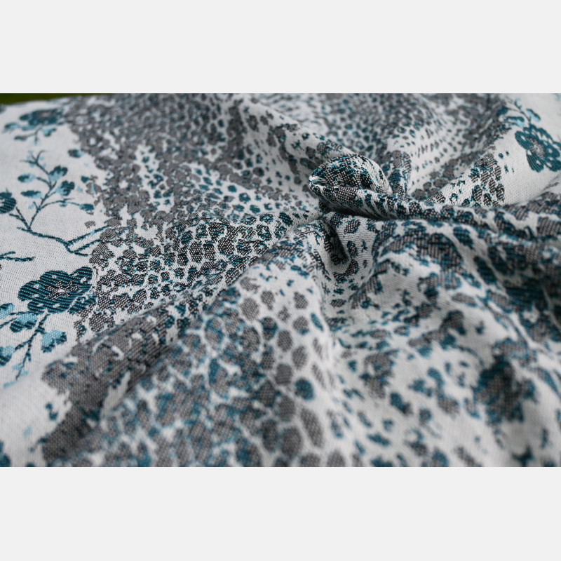 Yaro Flowersnake Duo Black Blue Wool - Woven Baby Wrap