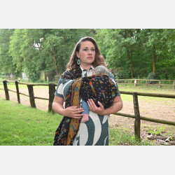 Yaro Xenia Trio Black Yellow Red Blue Tencel - Geweven Draagdoek