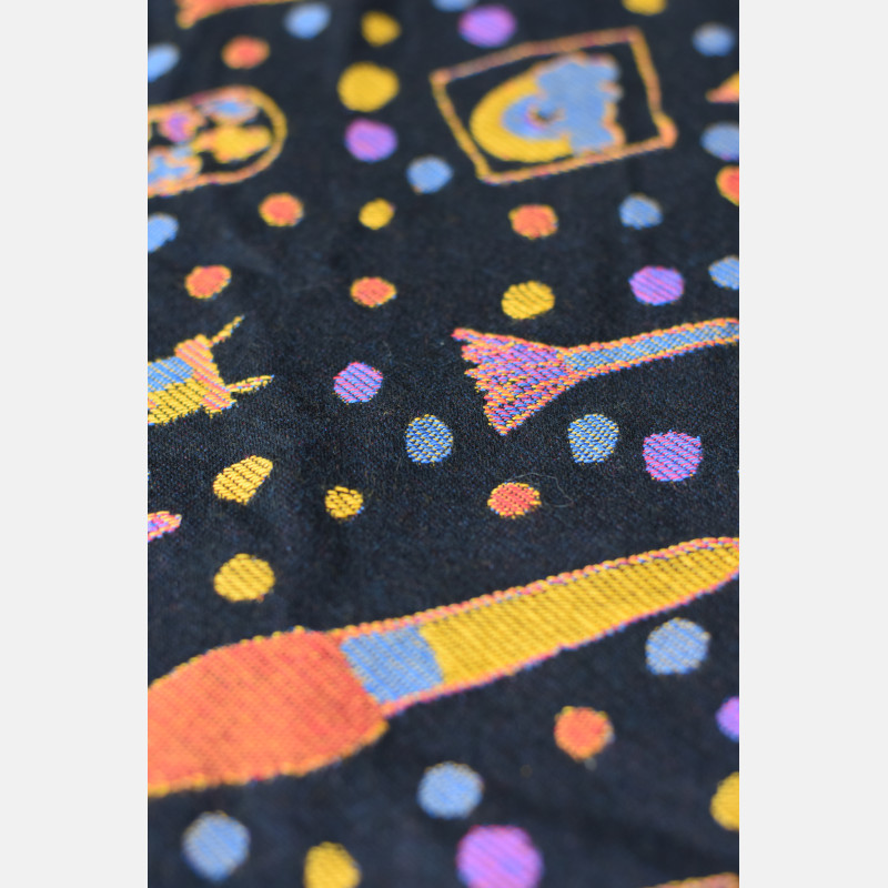 Yaro Xenia Trio Black Yellow Red Blue Tencel - Geweven Draagdoek