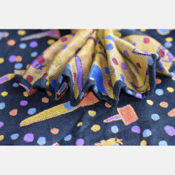 Yaro Xenia Trio Black Yellow Red Blue Tencel - Geweven Draagdoek