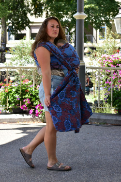 Yaro Ava Duo Black Blue Random Red - Geweven Draagdoek