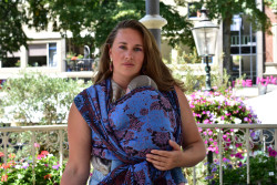Yaro Ava Duo Black Blue Random Red - Geweven Draagdoek