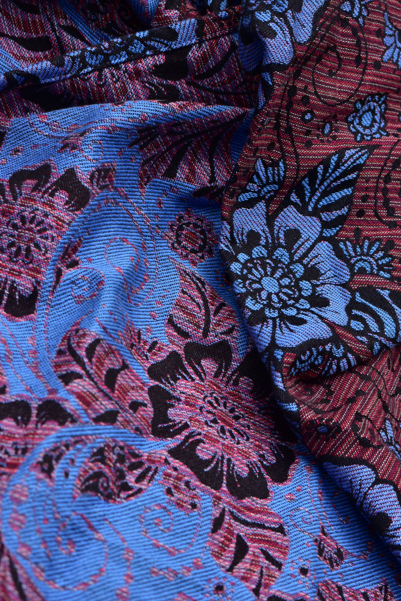 Yaro Ava Duo Black Blue Random Red - Geweven Draagdoek