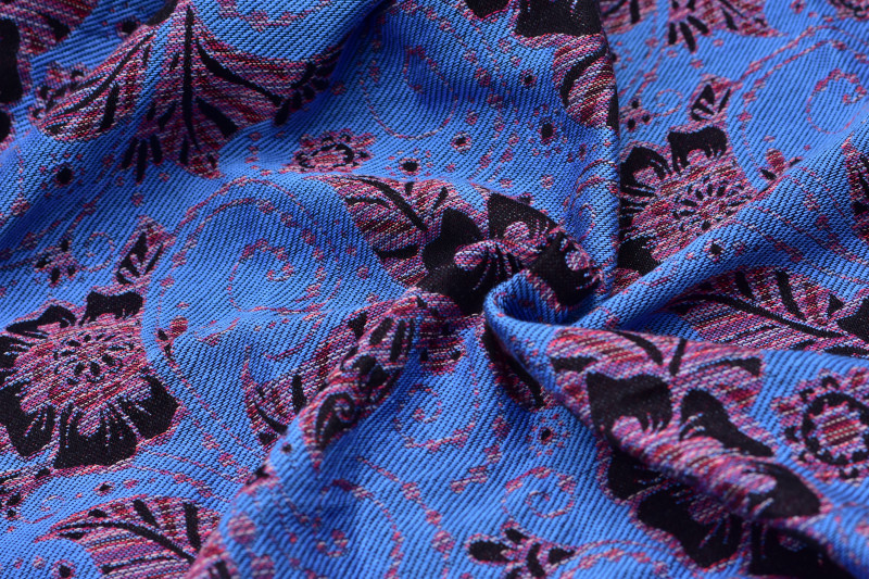 Yaro Ava Duo Black Blue Random Red - Geweven Draagdoek