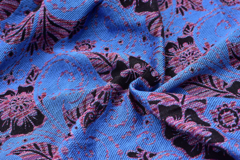 Yaro Ava Duo Black Blue Random Red - Geweven Draagdoek