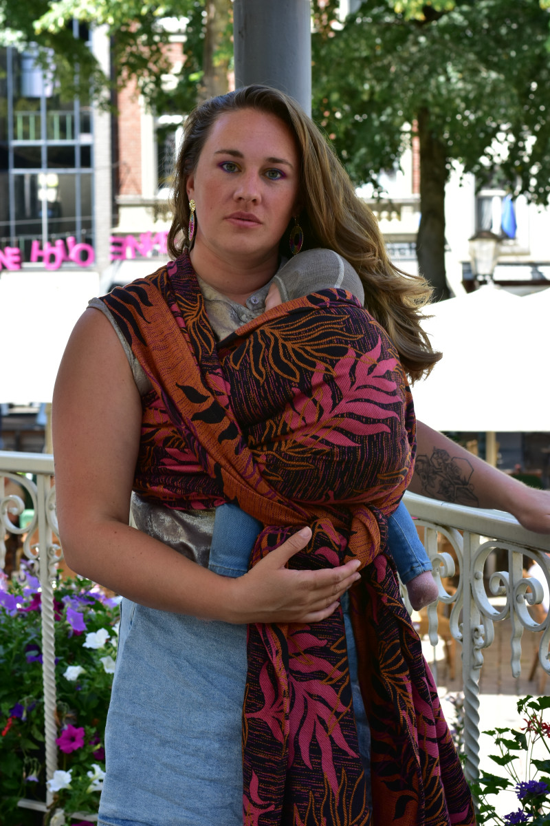 Yaro Oasis Duo Black Pink Bronze - Geweven Draagdoek