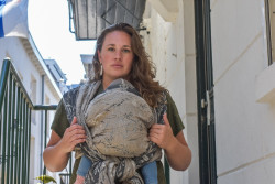 Yaro Terra Duo Brown Black Wool Ring Sling