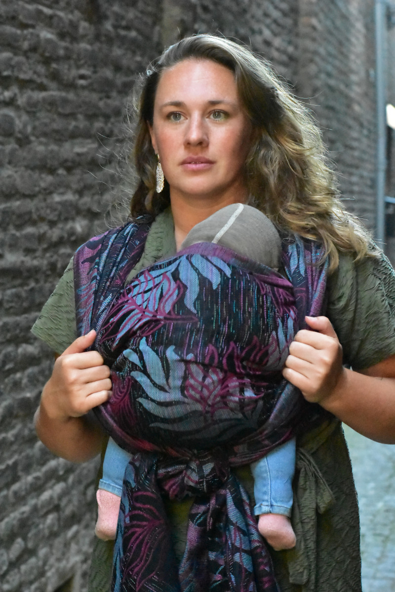 Yaro Oasis Duo Black Random Blues Modal - Woven Baby Wrap