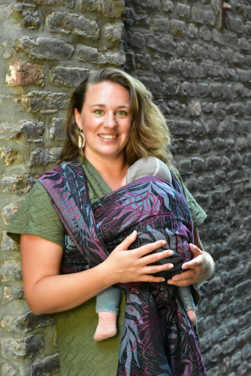 Yaro Oasis Duo Black Random Blues Modal - Woven Baby Wrap