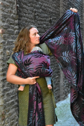 Yaro Oasis Duo Black Random Blues Modal - Woven Baby Wrap