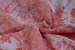 Yaro Flowersnake Duo Brick Orange Linen - Geweven Draagdoek