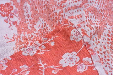 Yaro Flowersnake Duo Brick Orange Linen - Geweven Draagdoek