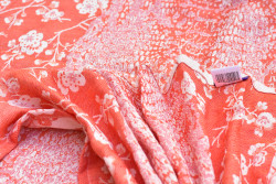 Yaro Flowersnake Duo Brick Orange Linen - Geweven Draagdoek