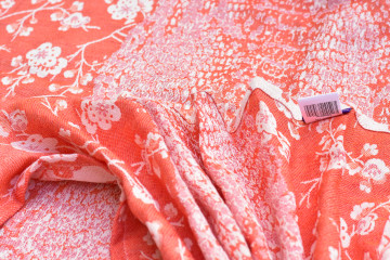 Yaro Flowersnake Duo Brick Orange Linen - Geweven Draagdoek