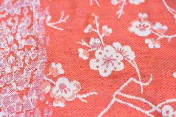 Yaro Flowersnake Duo Brick Orange Linen - Geweven Draagdoek
