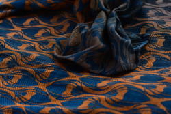Yaro La Fleur Meta Black Petrol Bronze Modal - Geweven Draagdoek