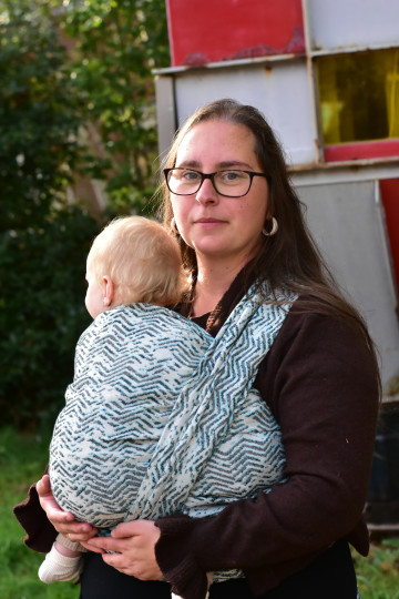 Yaro Pulse Duo Turkis Grey Tencel - Woven Baby Wrap