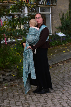 Yaro Pulse Duo Turkis Grey Tencel - Woven Baby Wrap