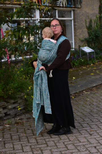 Yaro Pulse Duo Turkis Grey Tencel - Woven Baby Wrap