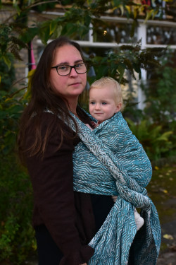 Yaro Pulse Duo Turkis Grey Tencel - Woven Baby Wrap
