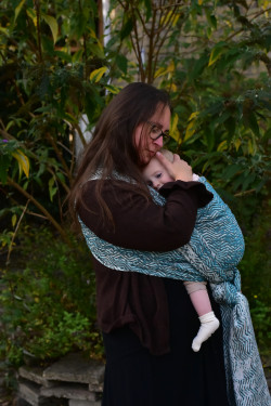 Yaro Pulse Duo Turkis Grey Tencel - Woven Baby Wrap