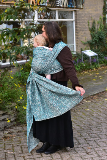 Yaro Pulse Duo Turkis Grey Tencel Ring Sling